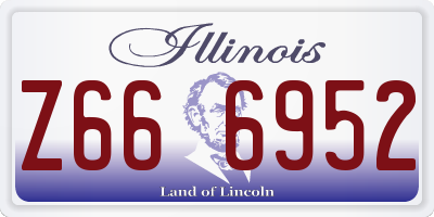 IL license plate Z666952