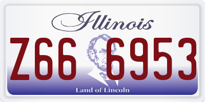 IL license plate Z666953