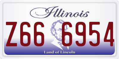 IL license plate Z666954