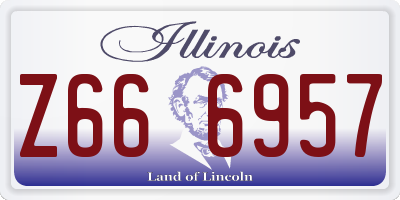 IL license plate Z666957