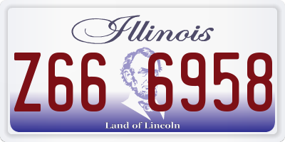 IL license plate Z666958