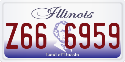IL license plate Z666959