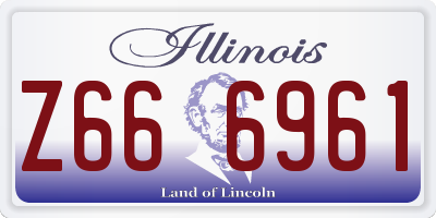 IL license plate Z666961