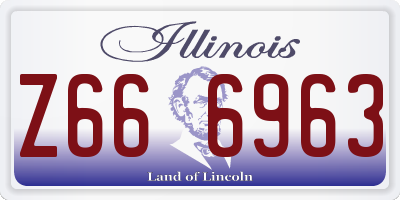 IL license plate Z666963