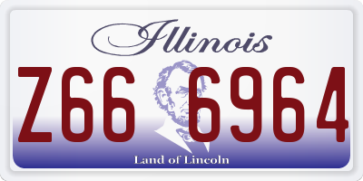 IL license plate Z666964