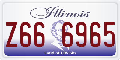 IL license plate Z666965