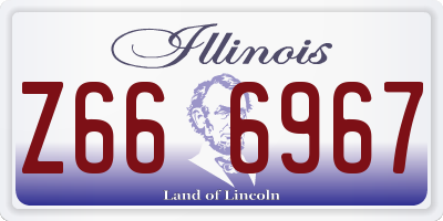 IL license plate Z666967
