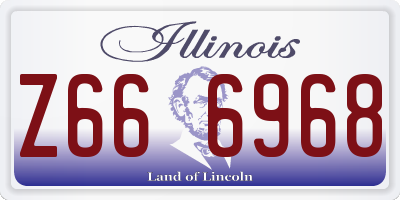 IL license plate Z666968