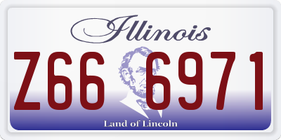 IL license plate Z666971