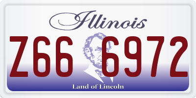 IL license plate Z666972