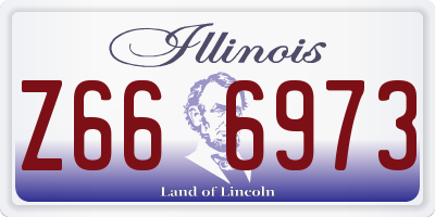 IL license plate Z666973
