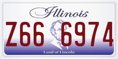 IL license plate Z666974