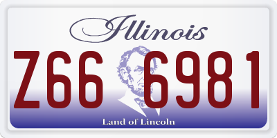 IL license plate Z666981