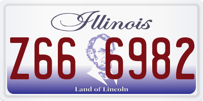 IL license plate Z666982