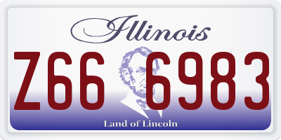IL license plate Z666983
