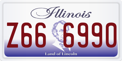 IL license plate Z666990