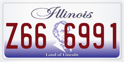 IL license plate Z666991
