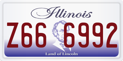 IL license plate Z666992