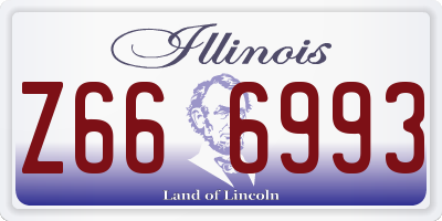 IL license plate Z666993