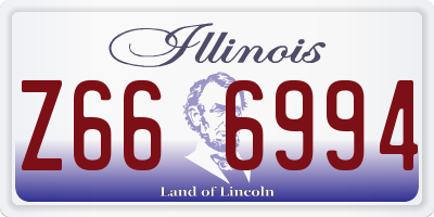 IL license plate Z666994