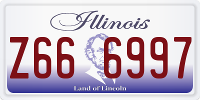 IL license plate Z666997