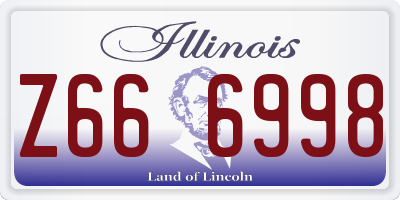 IL license plate Z666998