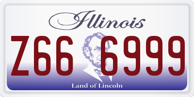 IL license plate Z666999