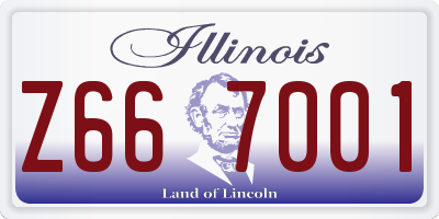 IL license plate Z667001