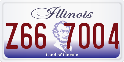 IL license plate Z667004