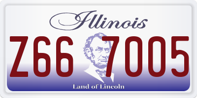 IL license plate Z667005