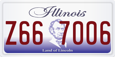 IL license plate Z667006