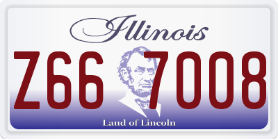 IL license plate Z667008