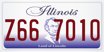 IL license plate Z667010