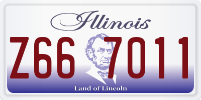 IL license plate Z667011