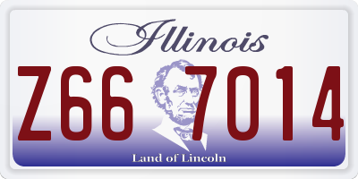 IL license plate Z667014