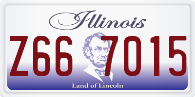 IL license plate Z667015