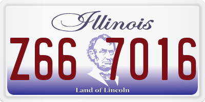 IL license plate Z667016