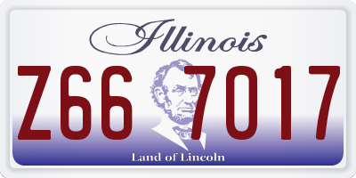 IL license plate Z667017