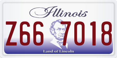 IL license plate Z667018