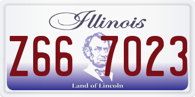 IL license plate Z667023