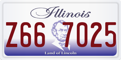 IL license plate Z667025
