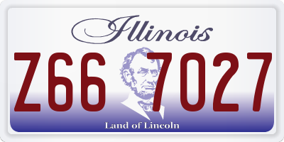 IL license plate Z667027