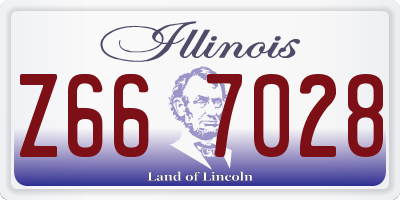 IL license plate Z667028
