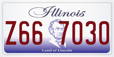 IL license plate Z667030