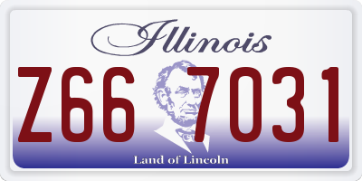 IL license plate Z667031