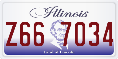 IL license plate Z667034