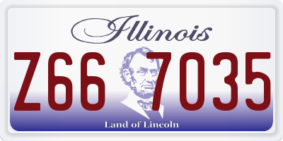 IL license plate Z667035