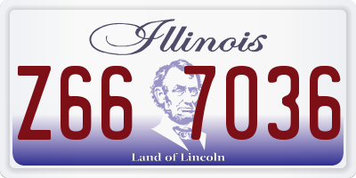 IL license plate Z667036