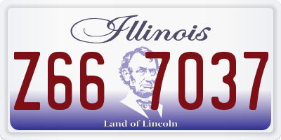 IL license plate Z667037