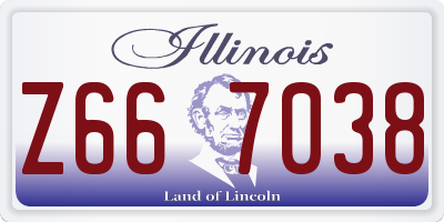IL license plate Z667038